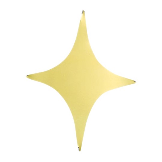 Four-Point White Tag Board Stars - 6 in.